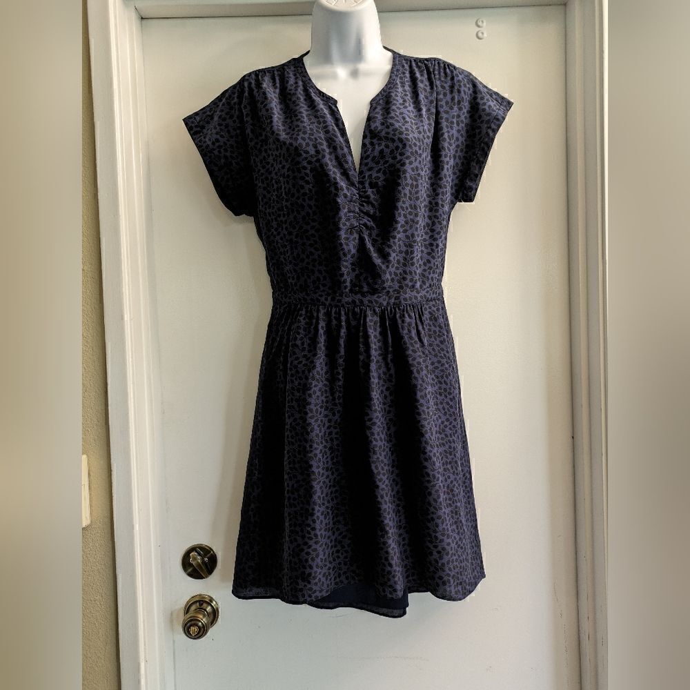 Madewell Silk Fable Dress in Leaf Shade size 6